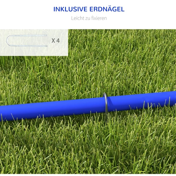 PawHut Hund Agility Træningssæt - Blå/Gul, 4 dele med taske - Til alle hunde, 88x64x95 cm