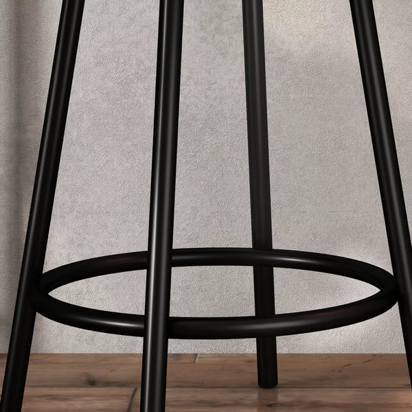 HOMCOM Barbordssæt med 2 Barstole - Eg og Stål, 3 hylder, moderne design