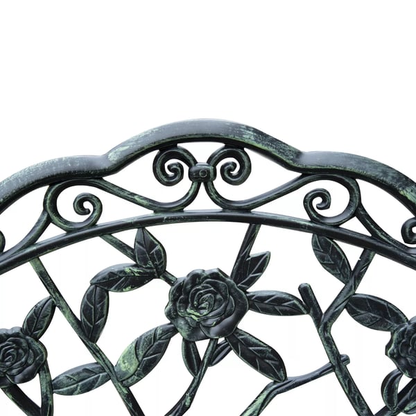 Outsunny havebænk parkbænk siddebænk bænk havemøbel 2-personers metal 100 x 54 x 78 cm