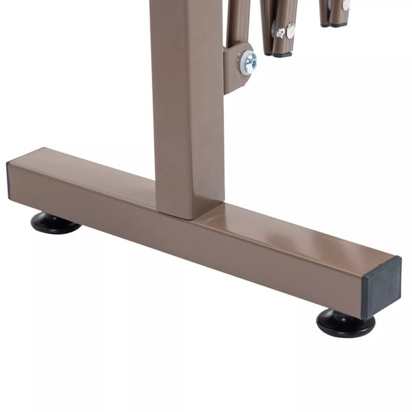 Outsunny saksegitter, udtrækkeligt 35-300 cm, ideelt til haven, aluminium, brun, H103,5 cm