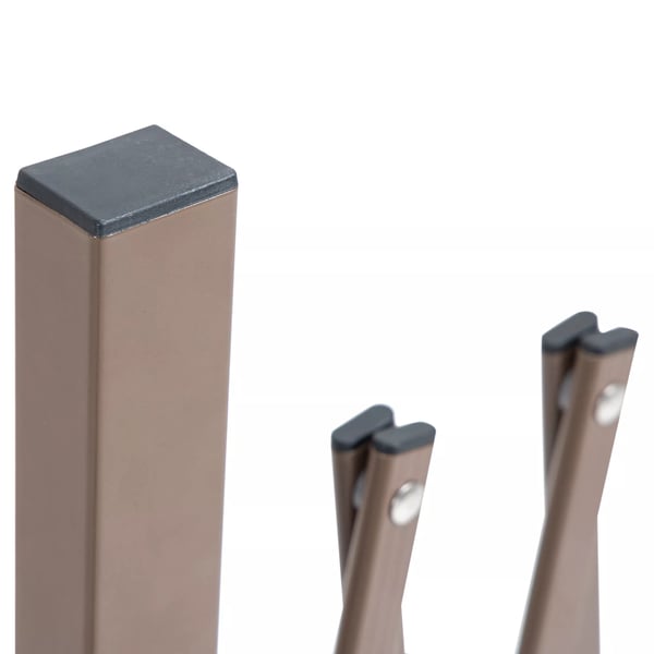 Outsunny saksegitter, udtrækkeligt 35-300 cm, ideelt til haven, aluminium, brun, H103,5 cm