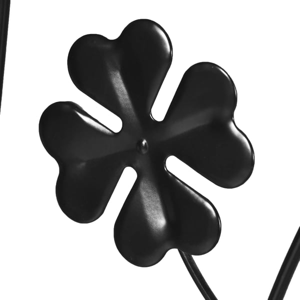 Outsunny 2-delt sæt klatrestativ, espalier & klatrenet til klatreplanter, metal, sort, 38x98cm