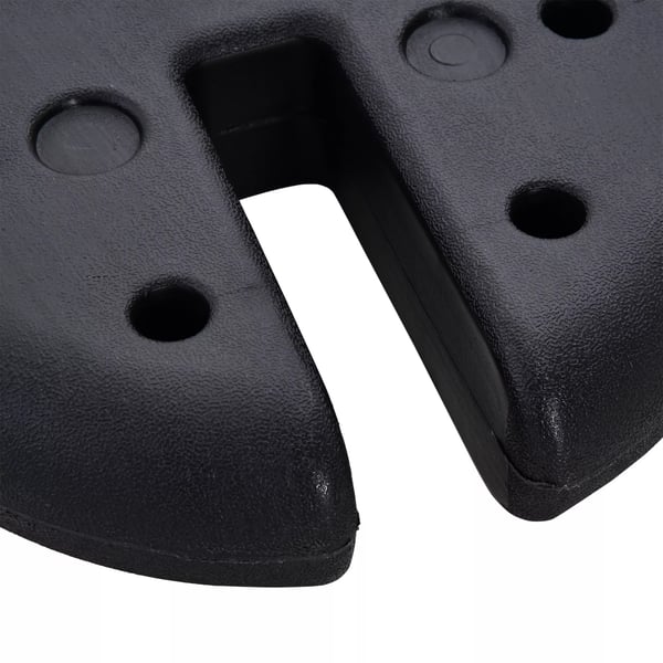 4 kpl telttapainoja, HDPE, musta, täytettävä, Ø25x6cm