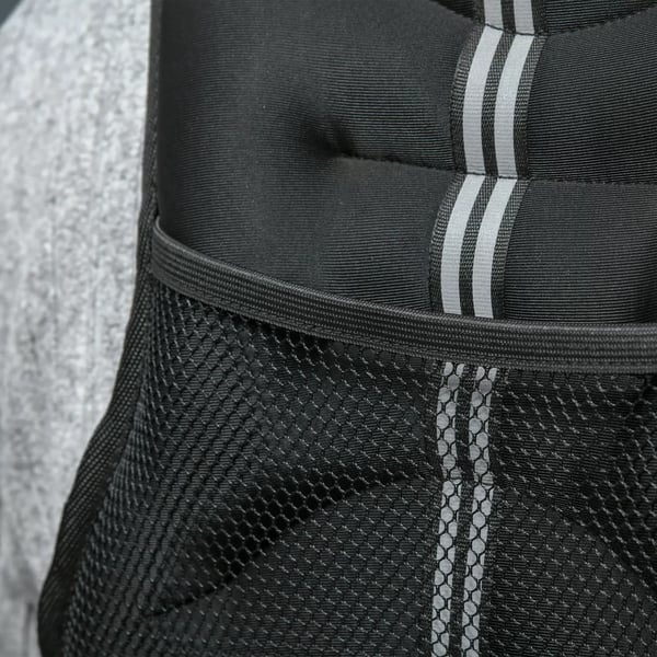 HOMCOM Vægtvest 10 kg, justerbar, til styrketræning, Oxford-stof, metalsand, sort, 40 x 35 cm