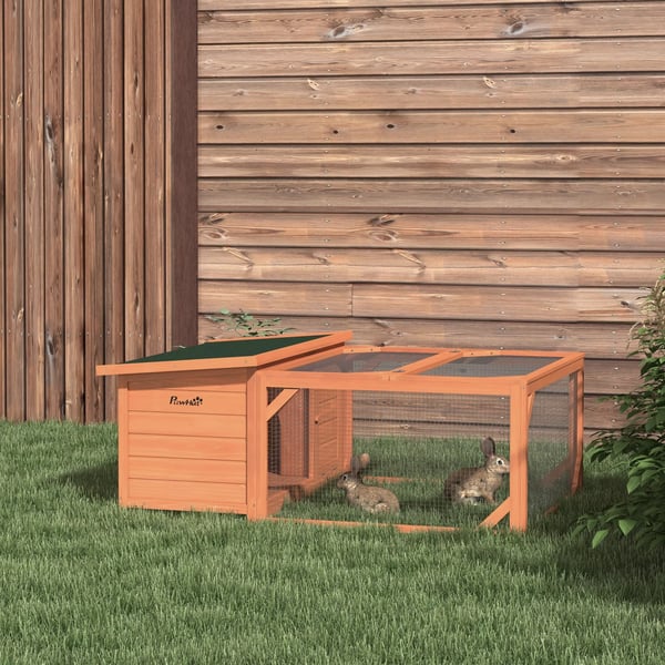 PawHut avattavalla katolla kuusipuuorkani 125.5x100x49cm, ulko- ja sisäkäyttöön, säänkestävä, oranssi+vihreä