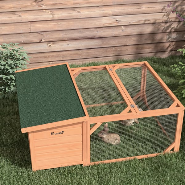 PawHut avattavalla katolla kuusipuuorkani 125.5x100x49cm, ulko- ja sisäkäyttöön, säänkestävä, oranssi+vihreä