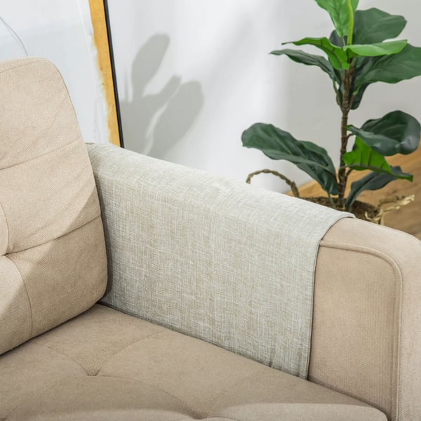 PawHut klösmatta 2-pack, soffskydd för katter, klösmatta i sisal, beige och grå, 130x45x0,3 cm, för fåtölj och soffa