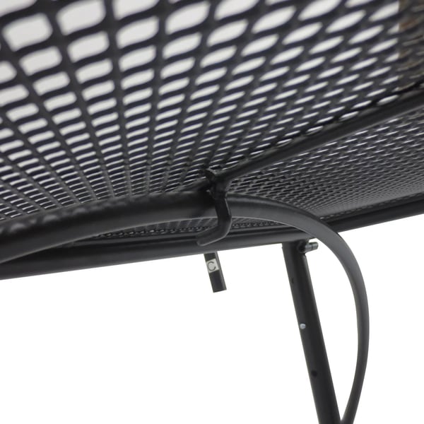 Outsunny Balkonghängbord höjdjusterbart fyrkantigt metall svart L60xB56,5xH45cm