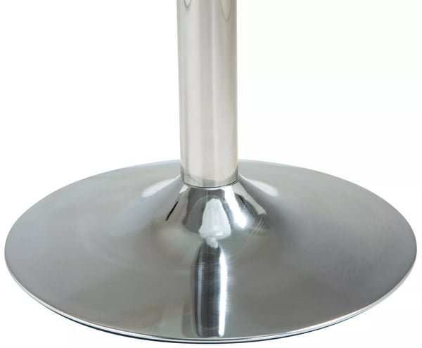 Pyöreä lasipöytä kromi metallirungolla - halkaisija 60 cm, korkeus 70 cm