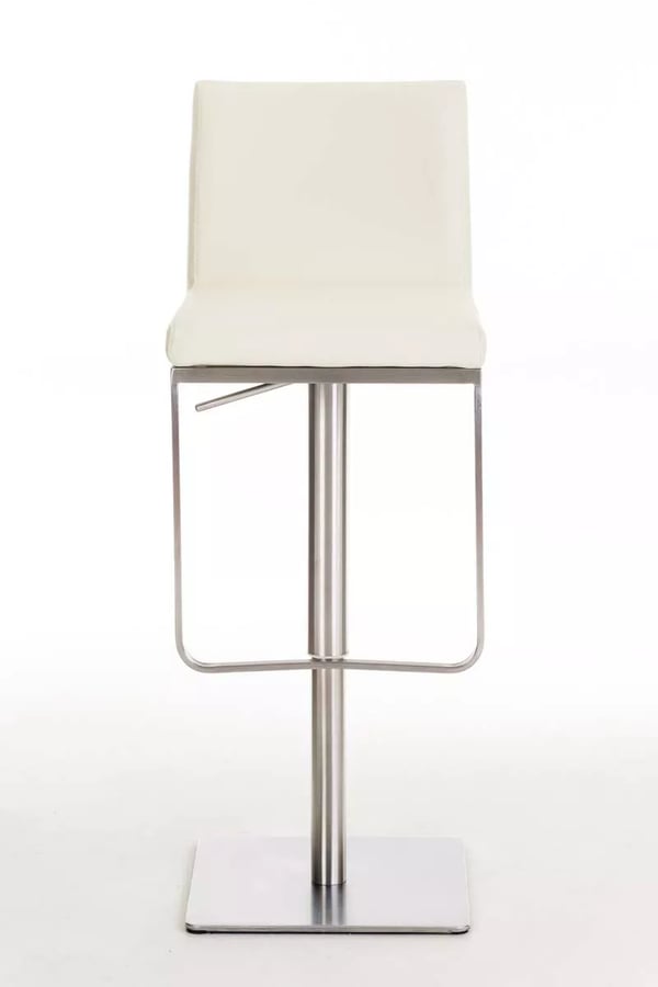 Panama baarituoli, keinonahkaverhoilu, säädettävä korkeus 58-82 cm, kääntyvä, metallirunkoinen, kermanvärinen