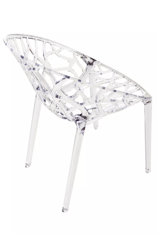 Krystal Stabelbar Transparent Polycarbonat Stol - Vejr- og UV-bestandig, Nem at vedligeholde, Komfortabelt Design til Indendørs/Udendørs Brug, 160 kg Bæreevne