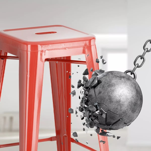 Joshua Metal Barstol, Rød, Stabelbar, Moderne Design, 76 cm Sædehøjde