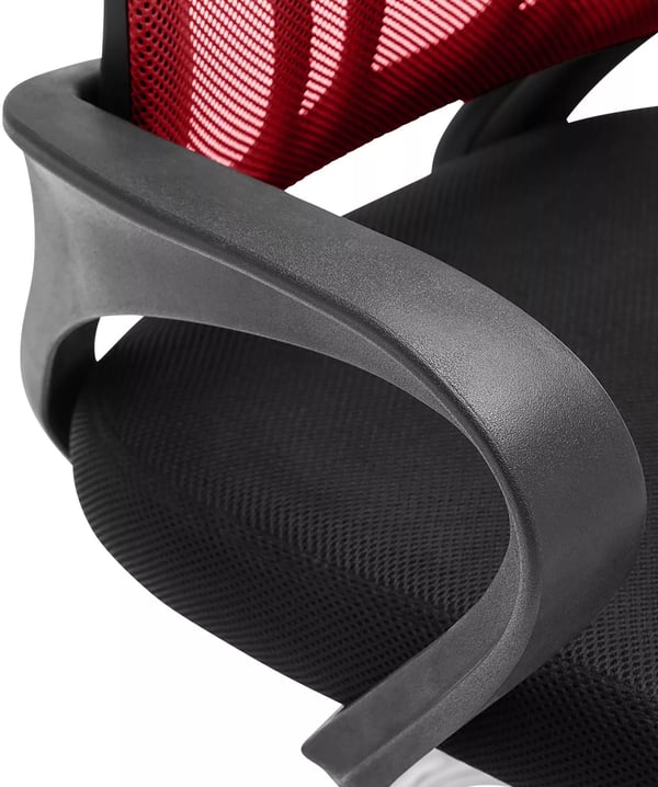 Konsolituoli Eureka, punainen kangas, kromattu metallirunko