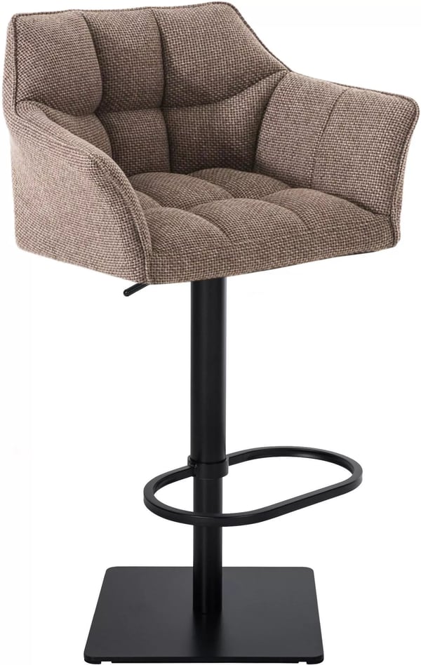 Terra Brun Damaso stof barstol med metalstativ