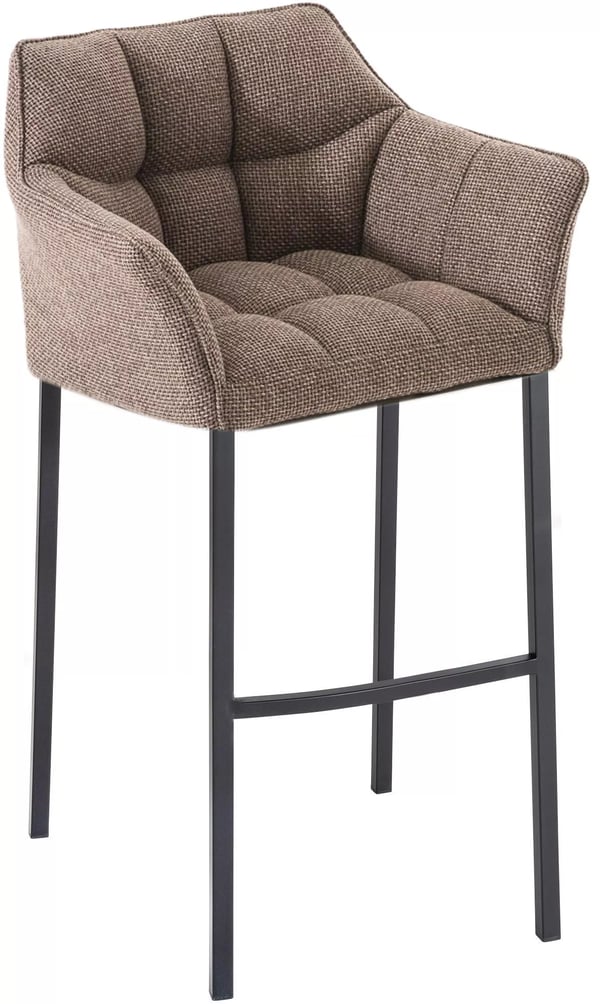 Damaso Terra Brun Tyg Barstol med Metall 4-bensunderrede, 83cm Sitthöjd, 240kg Kapacitet
