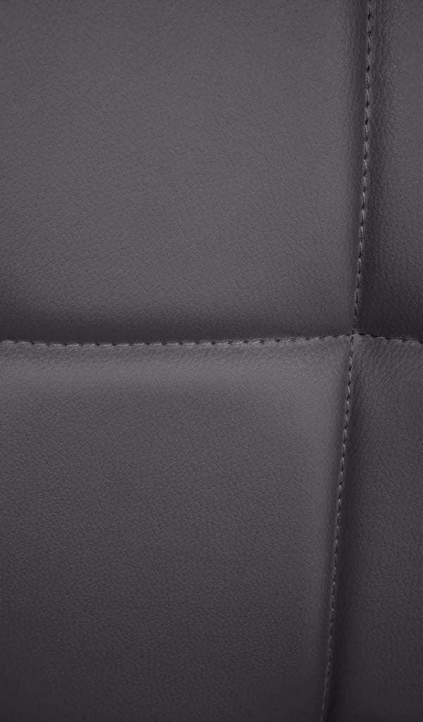 Palma Lounger V2 Kontorstol i kunstlæder, sort, metalramme i krom-look