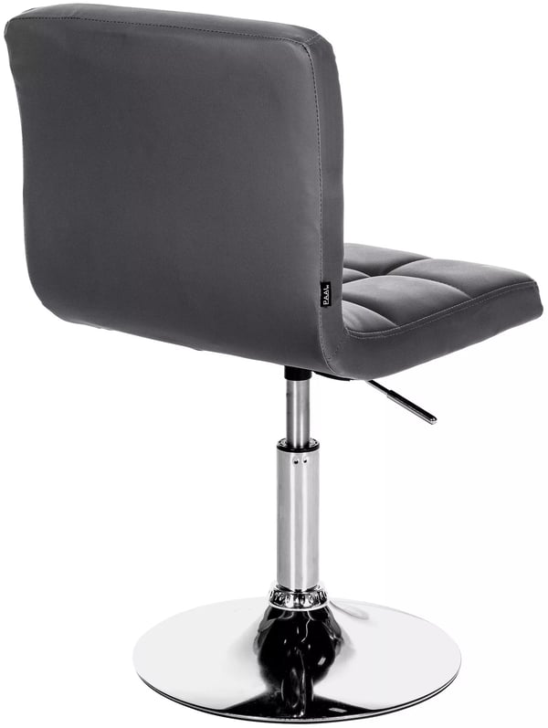 Palma Lounger V2 Kontorstol i kunstlæder, sort, metalramme i krom-look