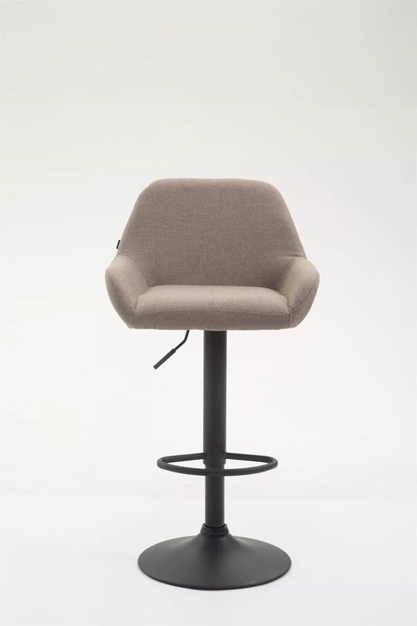 Braga Taupe stof barstol med metalstel
