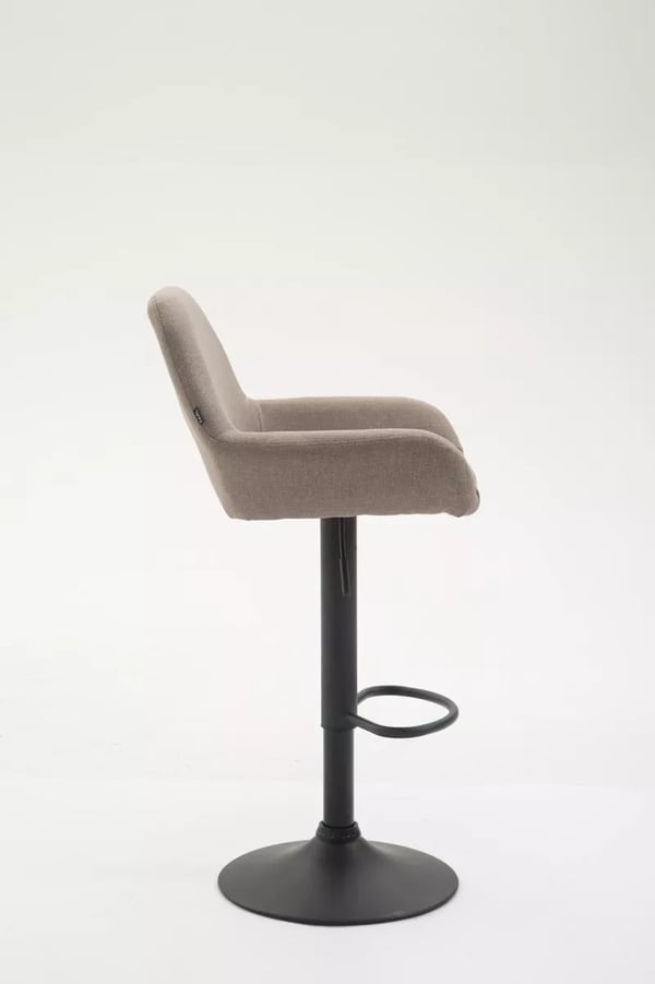 Braga Taupe stof barstol med metalstel