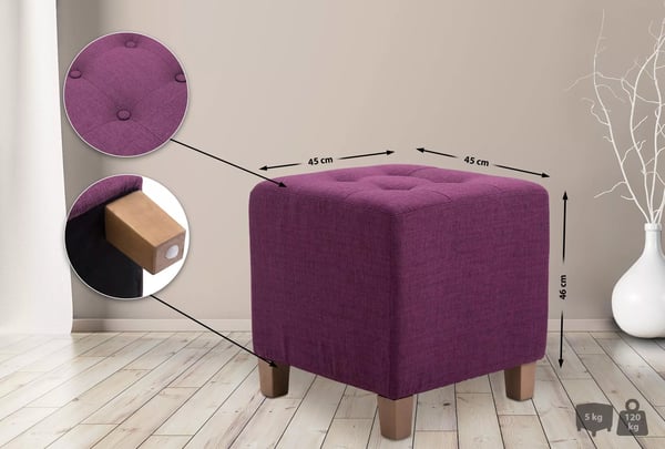 Faarao Istuinrahim, violetti kangasverhoilu, puujalat