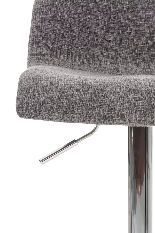 Baarituoli Hoover, vaaleanharmaa kangas, kromin värinen metallirunko