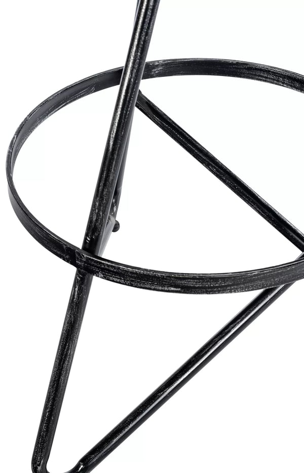 Karla justerbar barstol i industriel stil, sæde i massivt asketræ, metalramme, sølv, 44x44x67-81cm
