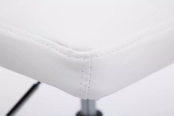 Sæt med 2 Palma V2 liggestole i kunstlæder - Hvid, krom-look metalramme