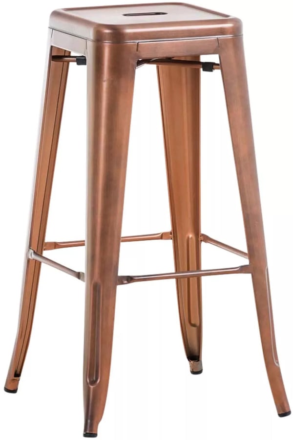 Joshua Barstol i Metall - Koppar, Industriell Design, Stapelbar, 76 cm Höjd