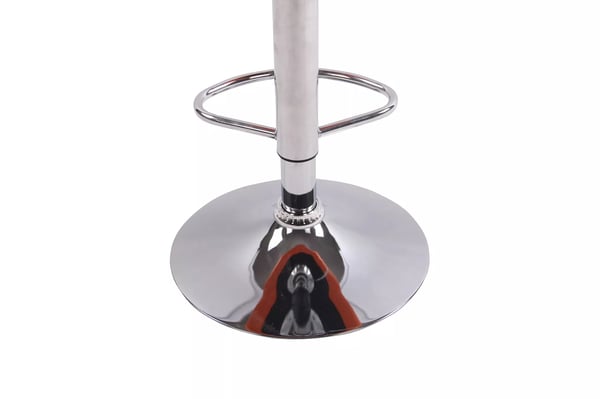 Sæt med 2 orange stof barstole Lazio med krom-look metalfod - Justerbar højde, 360° drejbar