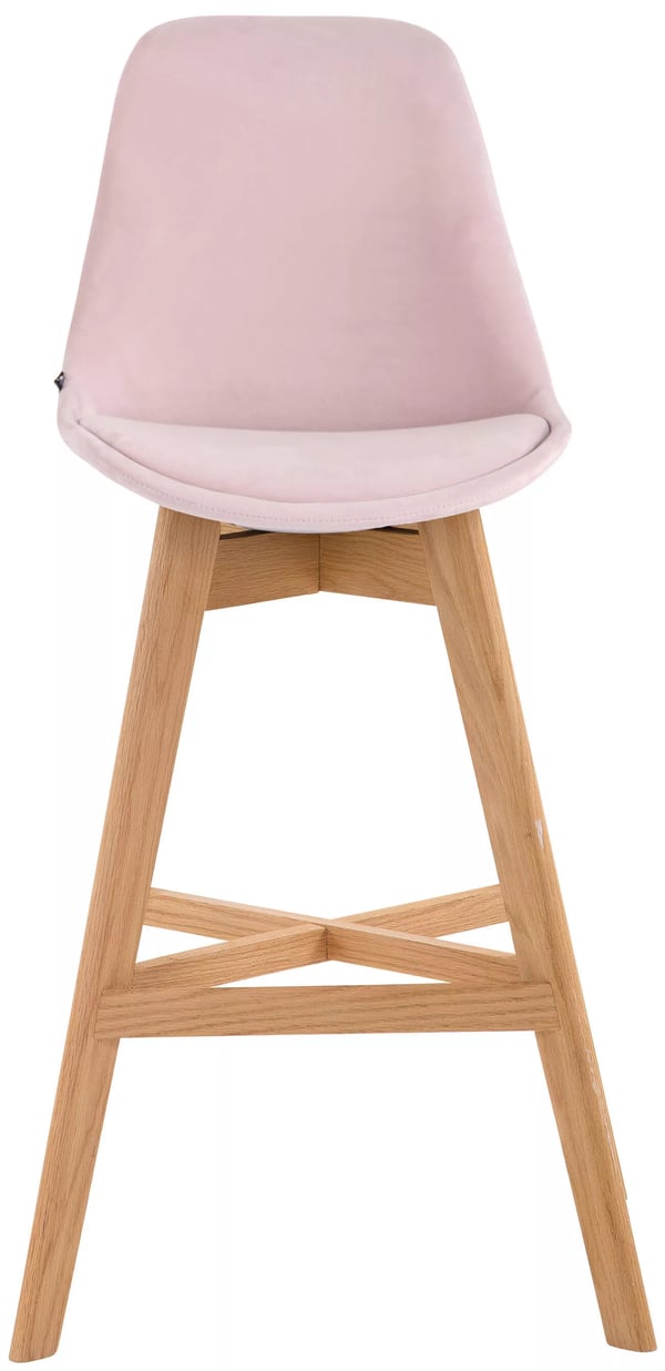 2 kpl Cannes samettibaarituolia, pinkki, puurunko