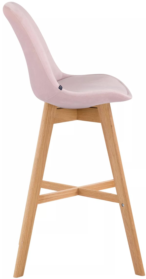 2 kpl Cannes samettibaarituolia, pinkki, puurunko