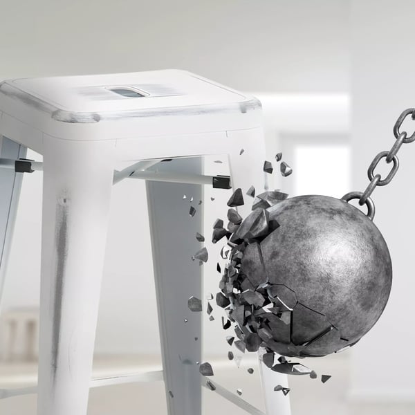 Sæt med 2 Joshua antikhvide metalbarstole, 76 cm høje, stabelbare