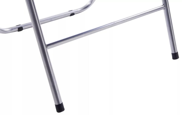 Sæt med 4 klapstole Felix - Sort/sølv kunstlæder (PVC) med metalramme