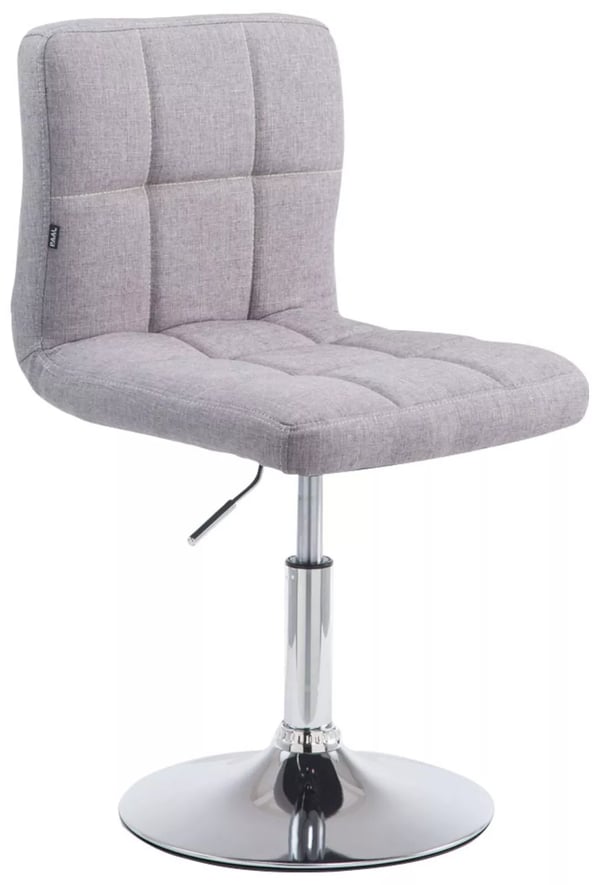 4 kpl harmaa kangas Palma Lounger baarijakkara, kromin värinen metallirunko