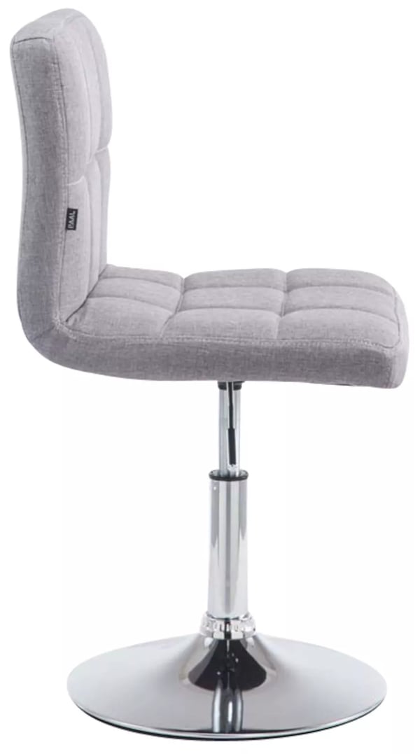 4 kpl harmaa kangas Palma Lounger baarijakkara, kromin värinen metallirunko