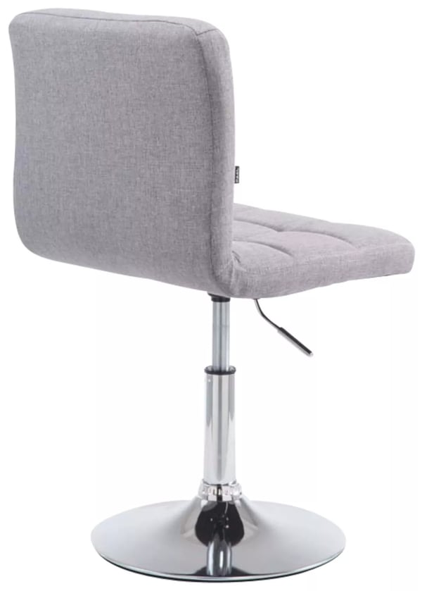 4 kpl harmaa kangas Palma Lounger baarijakkara, kromin värinen metallirunko