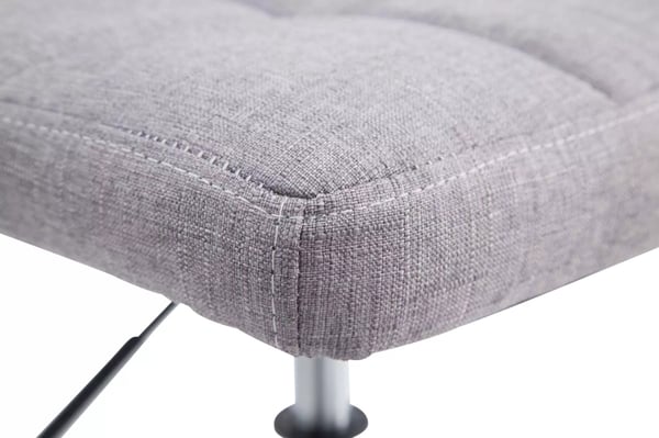 4 kpl harmaa kangas Palma Lounger baarijakkara, kromin värinen metallirunko