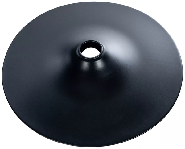 Pyöreä Metallinen Baarituolin Jalkalevy, Musta, 38,5 cm Halkaisija