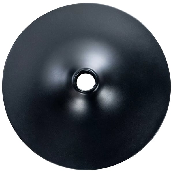 Pyöreä Metallinen Baarituolin Jalkalevy, Musta, 38,5 cm Halkaisija