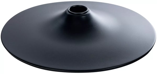 Sort metal rund barstol bundplade med gulvbeskytter, 45 cm diameter