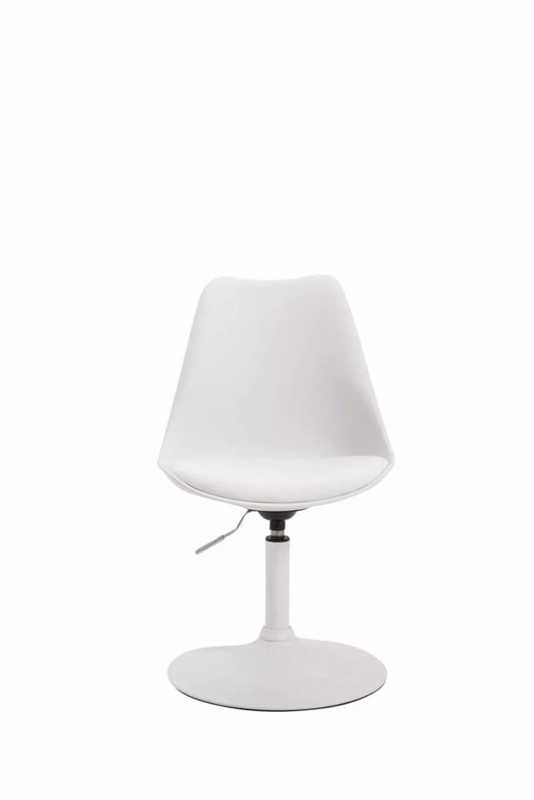 Set med 4 Maverick matstolar - vit plastsits, metallbas