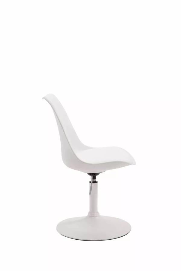 Set med 4 Maverick matstolar - vit plastsits, metallbas