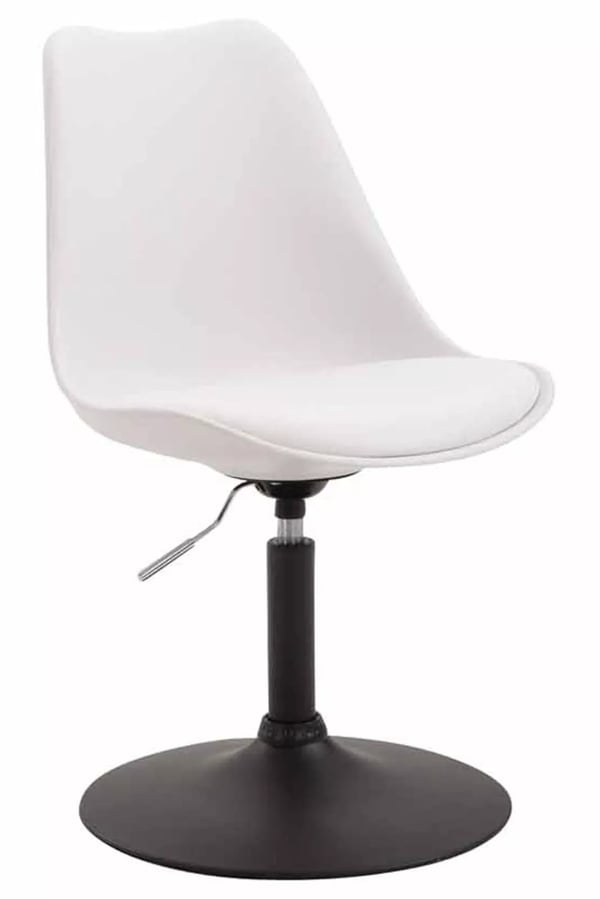 Set med 4 Maverick matstolar - Vit plastsits, metallbas