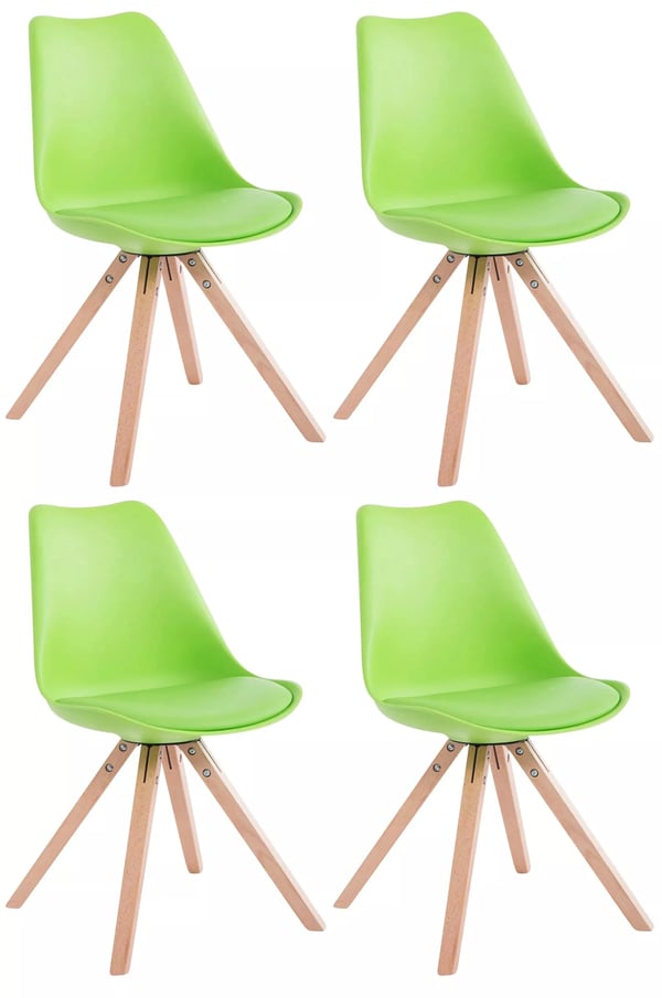 Set med 4 Toulouse Square stolar i konstläder Natura