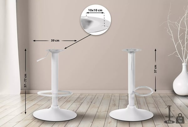 Cromad Pyörä Alusta Metallia Valkoinen 57-77cm