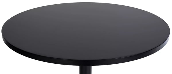 Pyöreä baaripöytä musta, puu/kromi, 60 cm