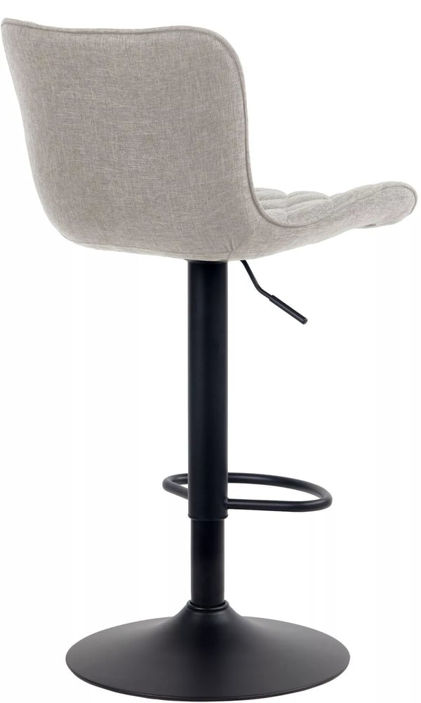 Emma Taupe stof barstol med metalstel, justerbar højde, drejefunktion, 360° rotation