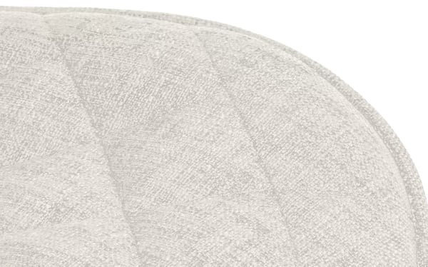 Minosa cremefarvet stof barstol med metalramme, justerbar og roterende