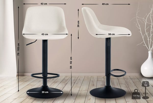 Kermanvärinen Keinonahkainen Loft Baarijakkara Metallirungolla