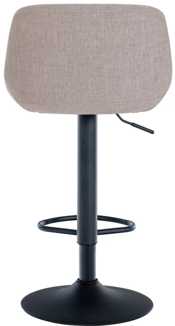 Loft Barstol Taupe Stof Metal Justerbar Drejbar Fodstøtte